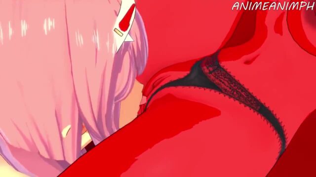 Darling in the Franxx – Zero Two And Meru The Succubus Cunnilingus Lesbian